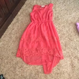 Pink hi low dress